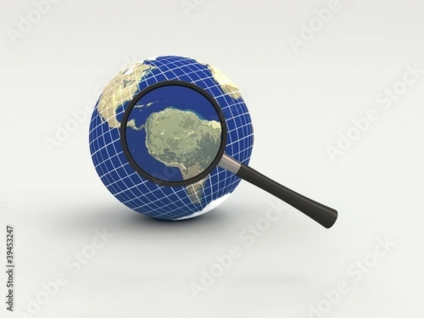 Fototapeta Search and examination of information on the Earth