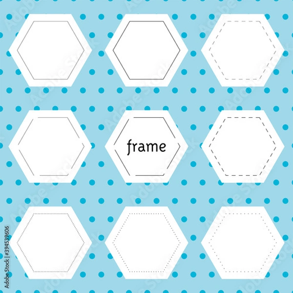 Fototapeta Frame border_hexagon