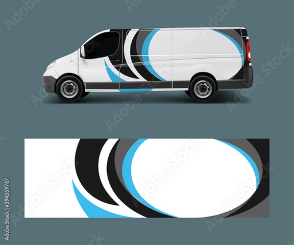 Fototapeta car graphic abstract stripe designs vector. abstract lines design concept for truck and vehicles van graphics vinyl wrap