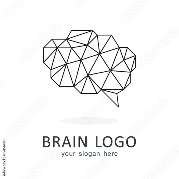 Fototapeta Brain logo icon design inspiration