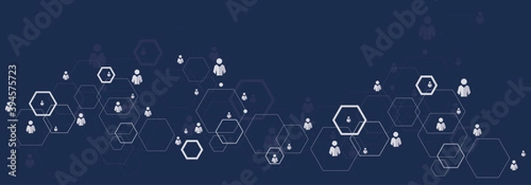 Obraz Abstract human connections headline background