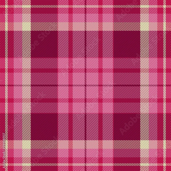 Fototapeta Plaid pattern seamless. Check fabric texture. Stripe square background. Vector textile design.