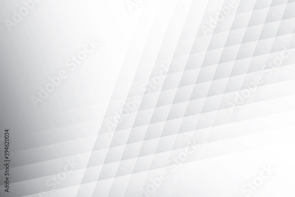 Fototapeta Abstract geometric white and gray color background. Vector, illustration.	