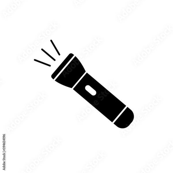 Fototapeta flashlight icon. Flat illustration of  flashlight