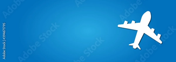 Fototapeta Plane icon, solid illustration, pictogram isolated on white