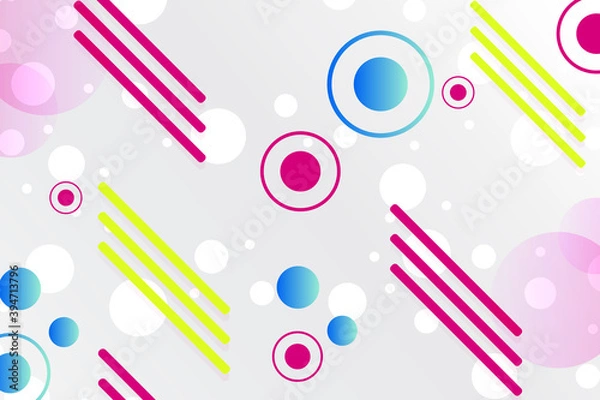 Fototapeta Trendy abstract background of colored geometric shapes.