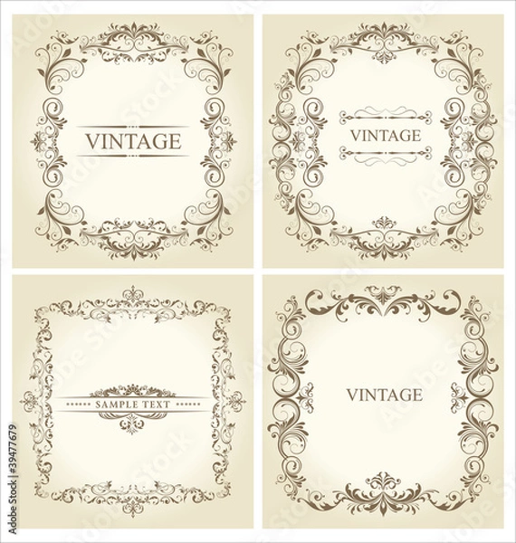 Obraz Vintage frame - set