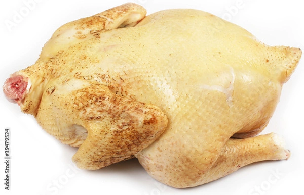 Obraz Raw chicken on white background
