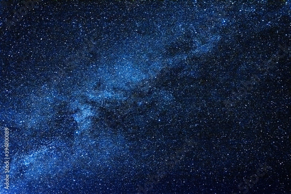 Obraz Breathtaking blue clear night sky with milky way and huge amount of stars.