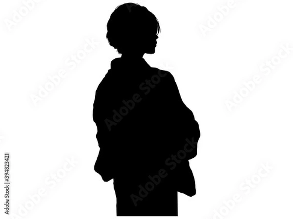 Obraz 和服女性シルエット_4