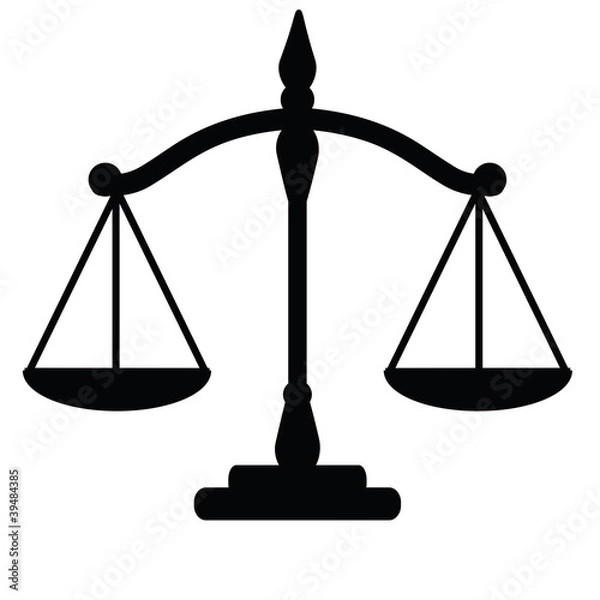 Obraz Vector illustration of justice scales