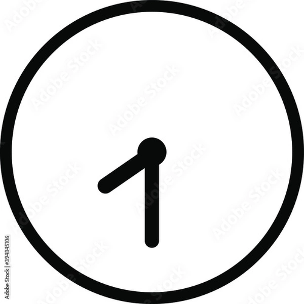 Obraz clock Icon Vector Sign or Symbol