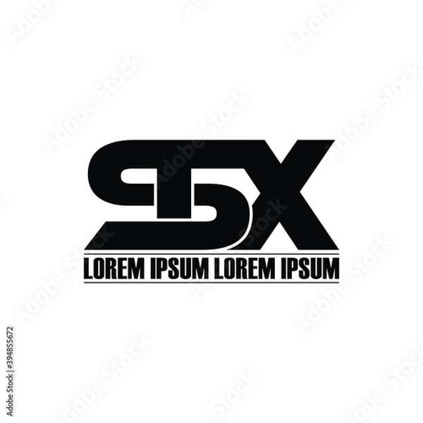 Fototapeta STX letter monogram logo design vector