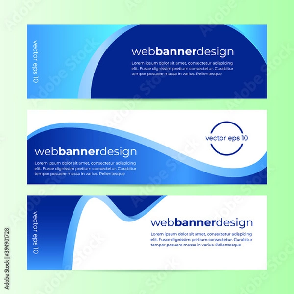 Fototapeta Corporate Banner Design Template with Trendy Gradient in Vector Eps 10