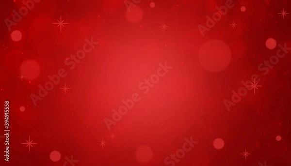 Fototapeta Christmas background red.Red color abstract background with soft blur bokeh light effect.