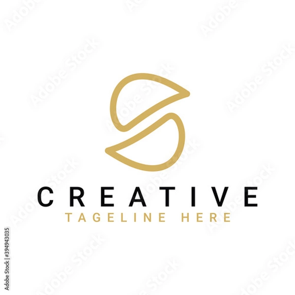 Fototapeta Premium monogram letter S initials logo. Universal symbol icon vector design. Luxury abc logotype.