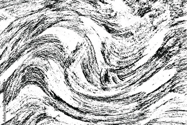 Fototapeta Grunge texture of a rough surface with a wave-like arrangement of particles with noise, grit and dirt. Vector illustration. Overlay template.