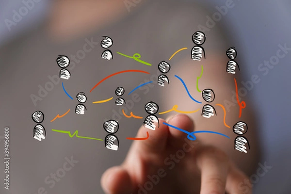 Fototapeta conference Digital Network and data concept