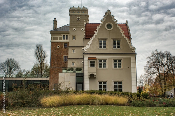 Obraz Castle, Park, cloudy sky, overcast.