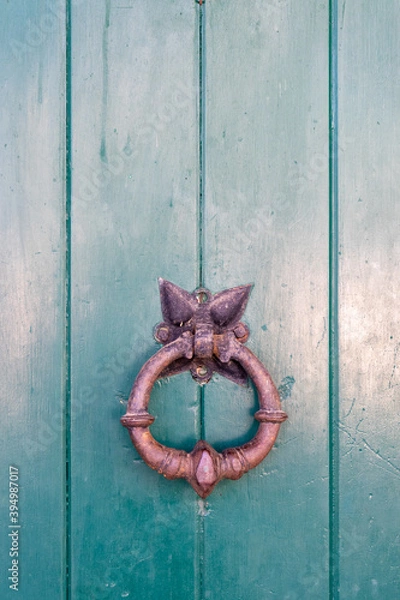 Fototapeta Historic landmark rustic door knocker