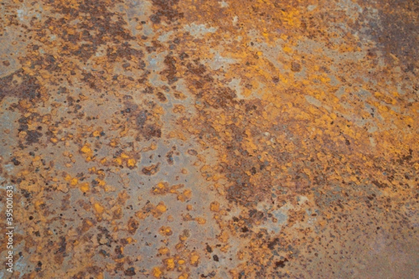 Fototapeta Abstract Background. The Sheet of Metal Covered with Corrosion
