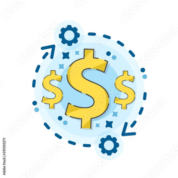 Fototapeta Cryptocurrency marketplace for exchange. mobile currency exchange service.