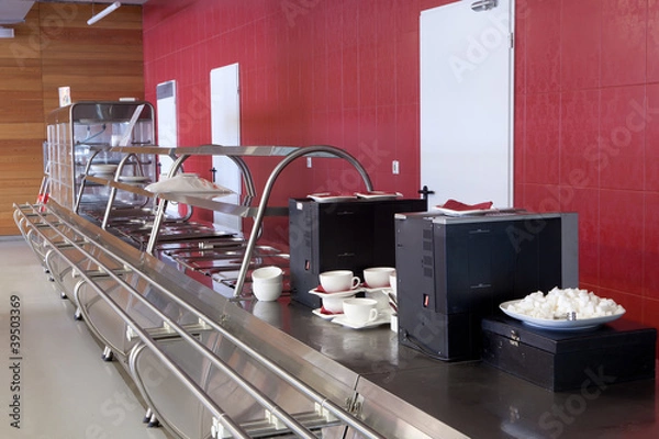 Obraz Интерьер в заводской столовой