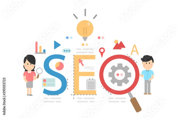 Fototapeta Seo Optimization for website and mobile website