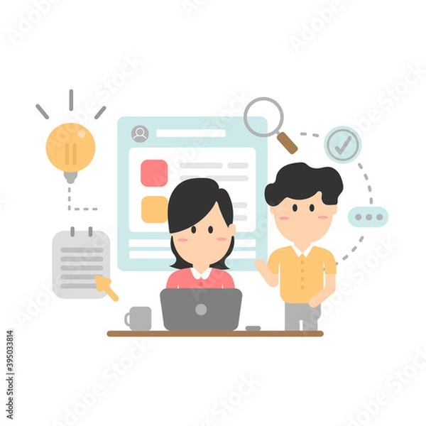 Fototapeta SEO targeting, SEO monitoring, and Search results website.