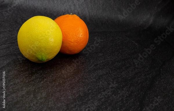 Obraz lemon and orange on slate