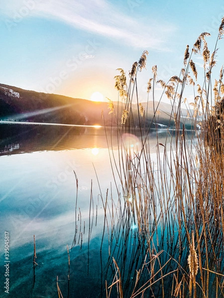 Obraz sunrise over lake