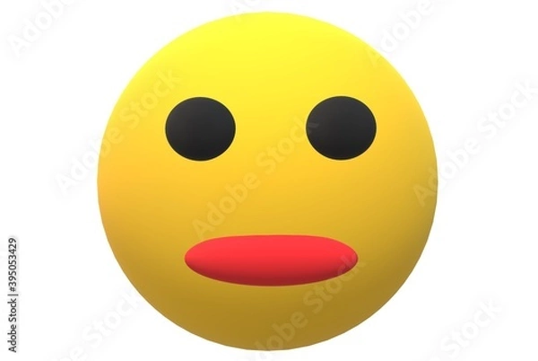 Fototapeta smiley face with a smile yellow emoji impressed