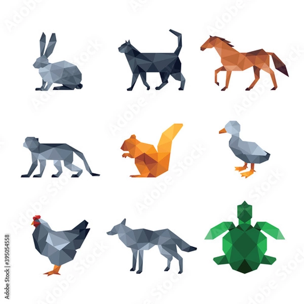 Obraz Pet low poly design