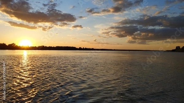 Obraz river sunset