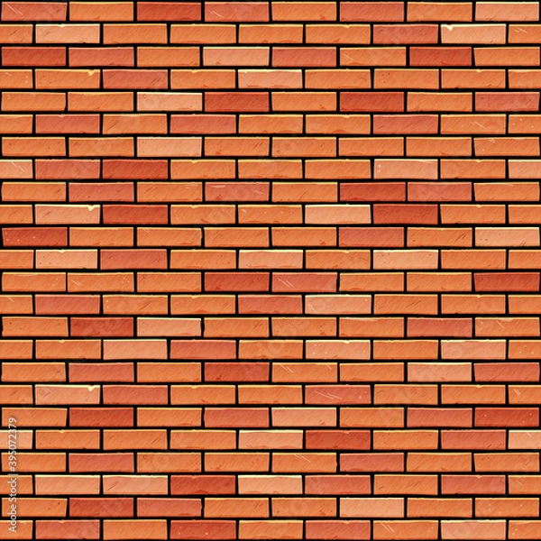 Fototapeta brick wall seamless repeating pattern vector illustration