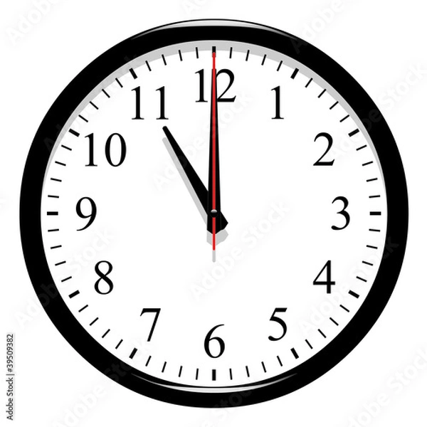 Fototapeta Horloge - 11 heure précise