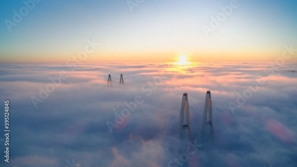 Obraz sunrise over the river