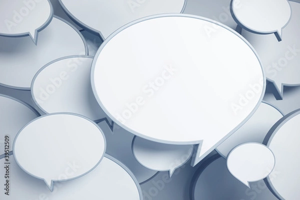 Fototapeta bubble talks 3d render