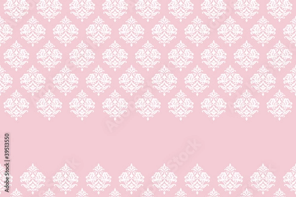 Fototapeta Pink card template with pattern