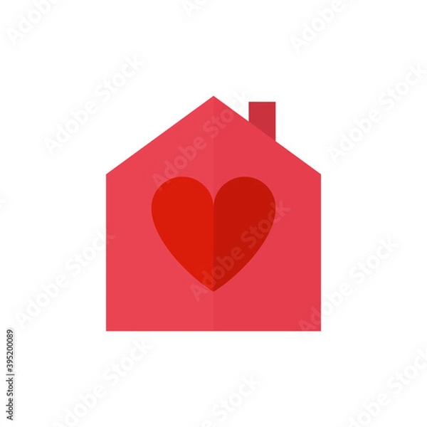 Fototapeta Illustration Vector Graphic of Love House Logo