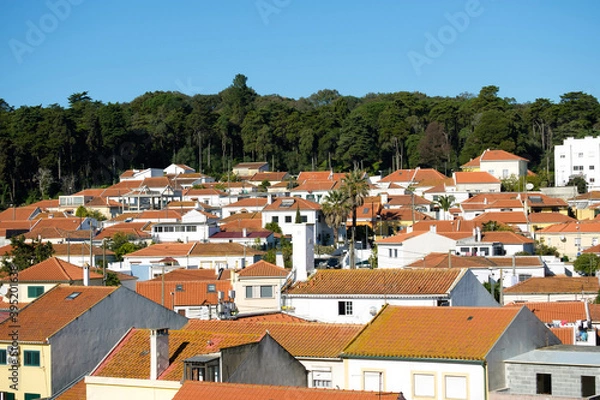 Obraz town with orange roofs 