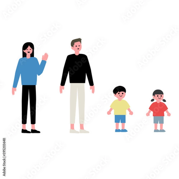 Obraz 家族ファミリーイラスト素材