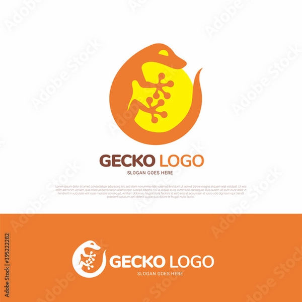 Obraz Gecko lizard logo design