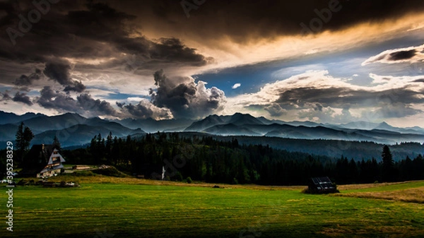 Obraz sunset in the mountains