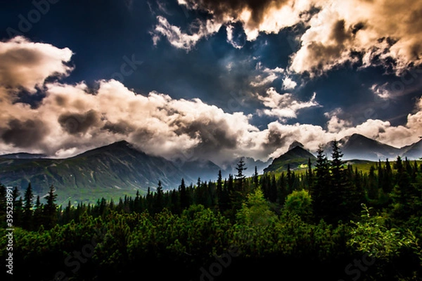 Obraz sunset in the mountains