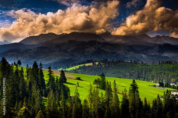 Obraz sunset in the mountains