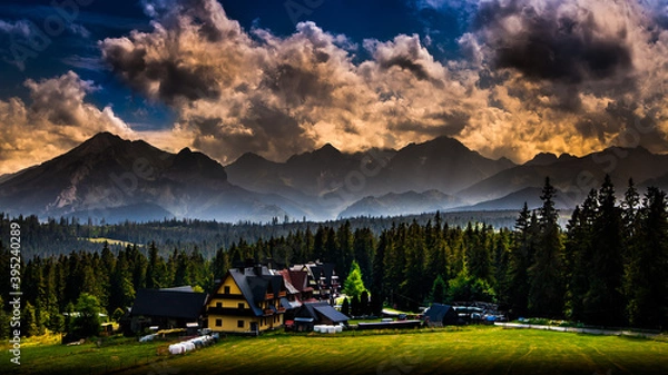 Obraz sunset in the mountains