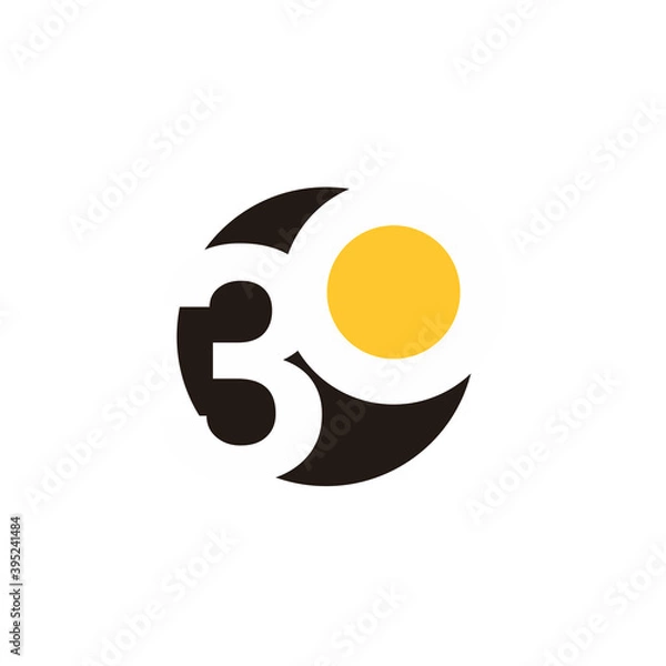 Fototapeta 30 Years Anniversary Celebration Vector Template Design Illustration