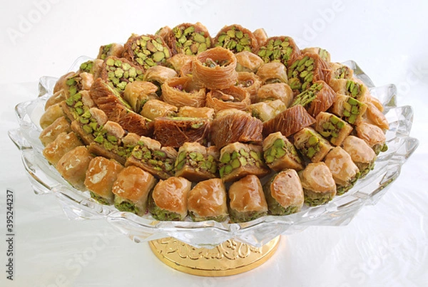 Obraz Syrian baklava with pistachio sweets