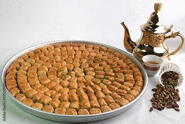Obraz Syrian baklava with pistachio sweets
